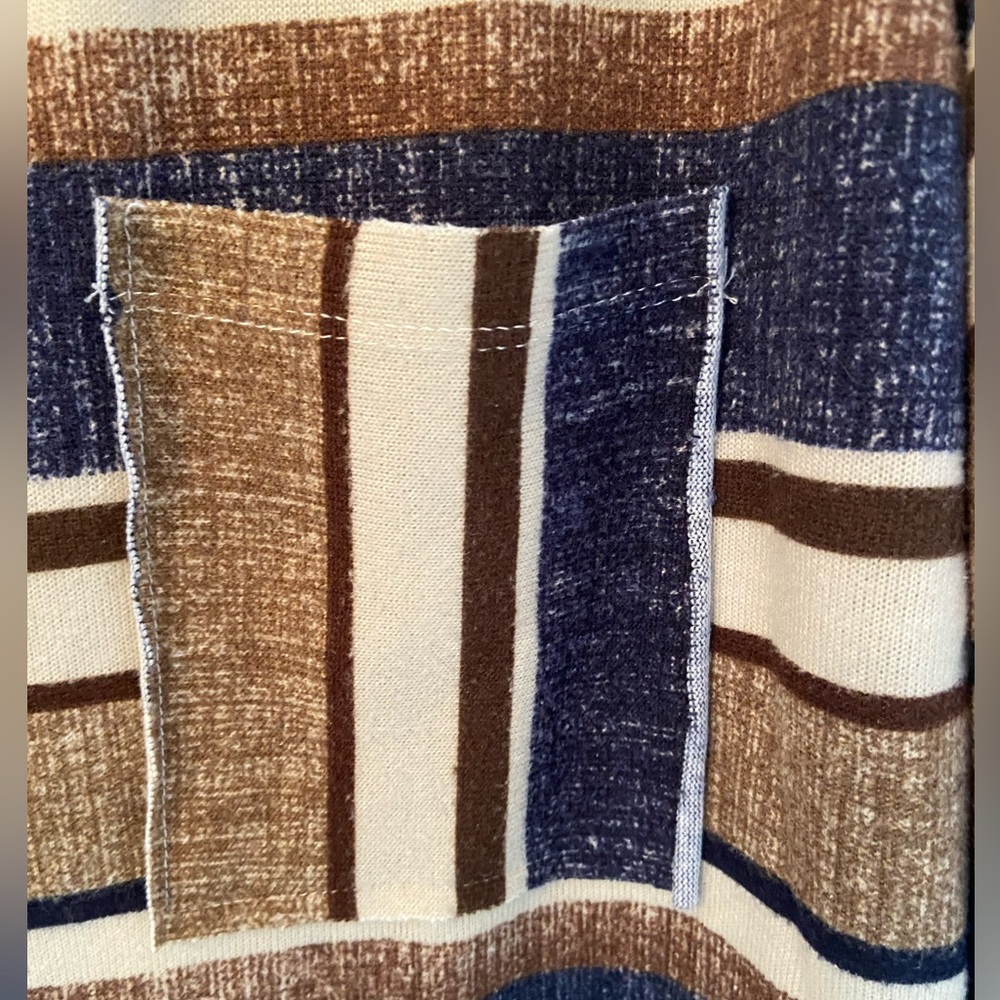 Boutique. Striped Brown and Blue Women's Top by “Entro” - Picture 5 of 8
